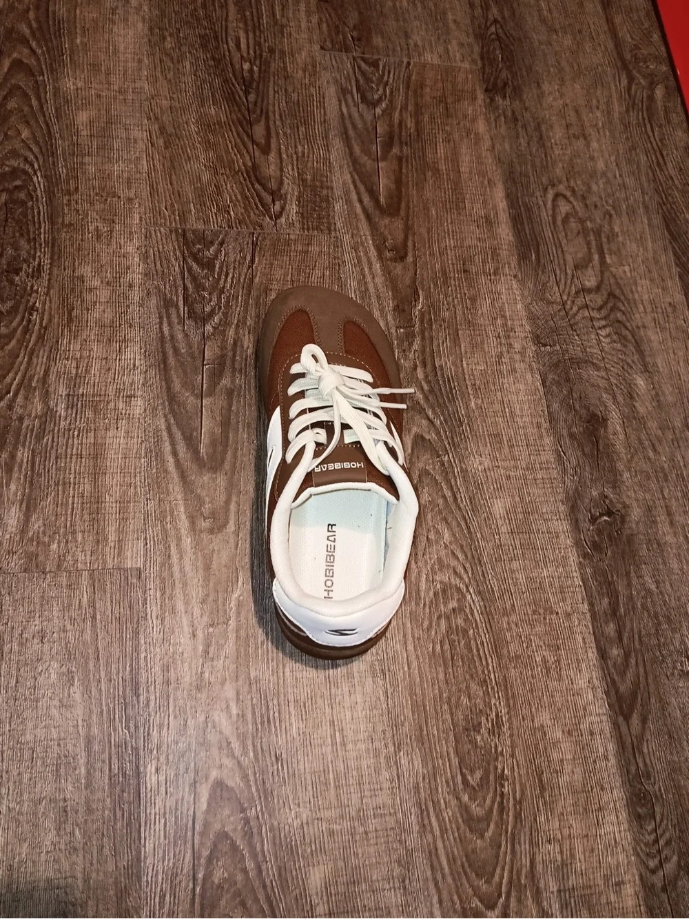 Hobibear Brown and White Low-Top Sneaker
